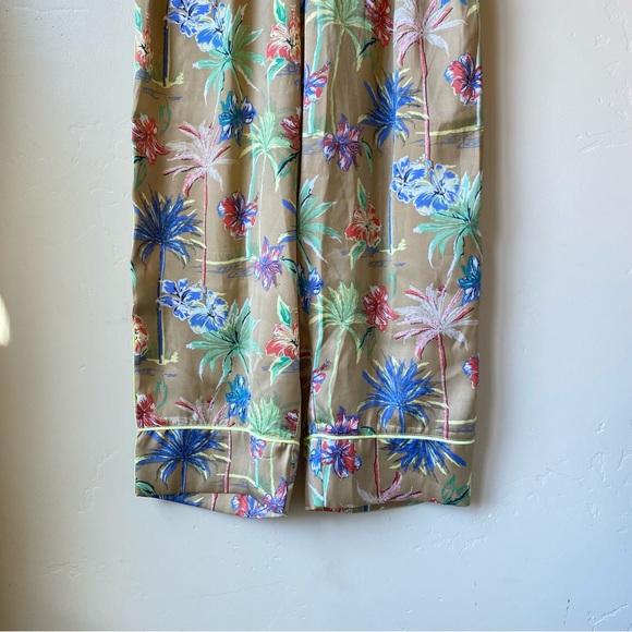 Scotch & Soda NWOT Tropical Print Wide Leg Trouser Pant - Picture 16 of 16